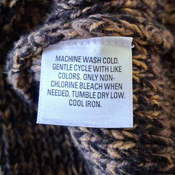 Style & Co Black & Brown Cable Knit Sweater Dress Women's Size S - Picture 5 of 12